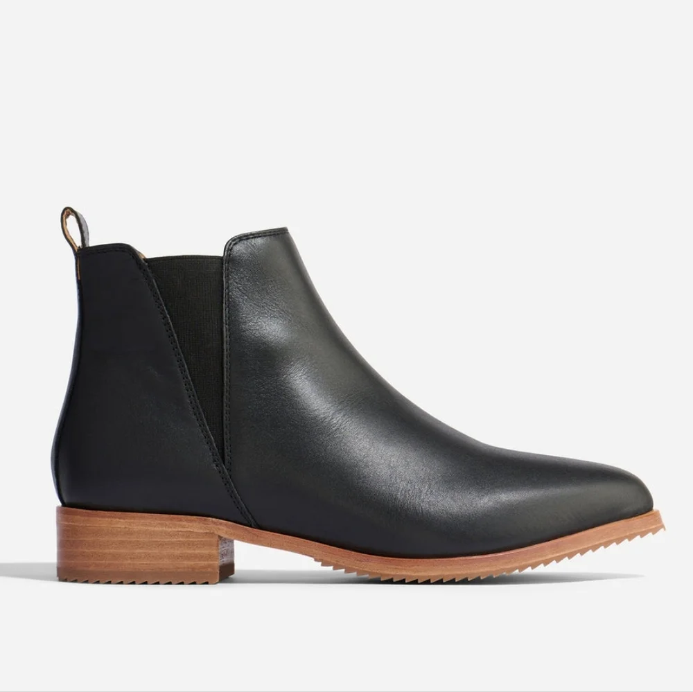 🎉 SALE 🎉 NIB Nisolo Classic Chelsea Black Leather Ankle Boots